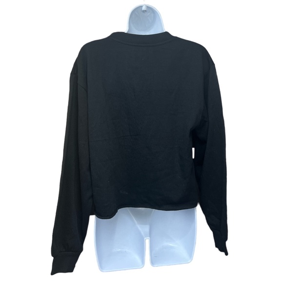 Sz M Cropped Sweat Shirt The Rolling Stones NWT - Picture 4 of 5